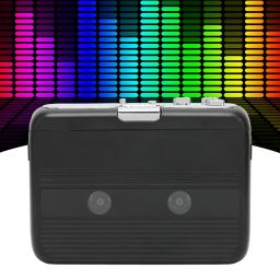 TON007B Stereo Cassette Player 2-Way Cassette Player with Headphones for 10m. Black image 1