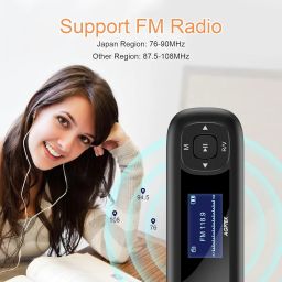 AGPTEK U3 USB Stick Mp3 Player, 40GB Music Player Supports Replaceable AAA Battery, Recording, FM Radio, Expandable Up to 128GB image 5