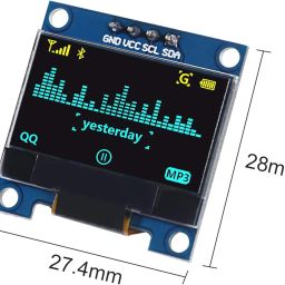 0.96 Inch OLED Module 12864 128x64 Driver IIC I2C Serial Self-Luminous Display Board Compatible with Arduino Raspberry PI (1 Piece) image 3