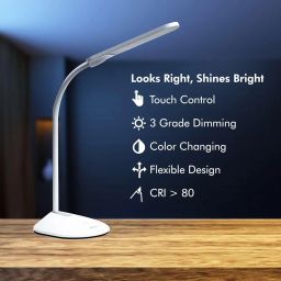 Wipro Garnet 6W LED Table Lamp - 3 Grade Dimming and Color Changing (Pack of 1, Cool Day Light/Neutral White/Warm White) image 5