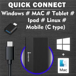 KINGSTER'S Ultra Slim Portable External Hard Drive HDD USB 3.0 for PC Laptop Mac PS4 Xbox One Android Linux Plug and Play High-Speed Data Transfer 2.5 Inch External Hard Disk Drive (Black, 1, TB) image 4