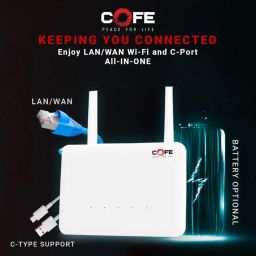 CF-4GVL037 PRO Dual sim Router with Landline Phone Supported WiFi Router 4G & 5G Sim Compatible, All GSM Support LAN/wan+3Lan+Volte+WiFi, Battery Support(Optional),WiFi Range up-to 120 mtrs image 4