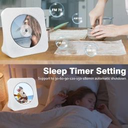 Lemon Portable CD Player for Home,Mini Boombox Built-in Bluetooth Speaker/fm raidio/USB Port/aux line with romote controler image 5