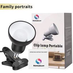 Cilp on Light 360° Rotating Clip On Portable Reading Lamp Clip On Desk Table Bunk Bed Cabinet Home Lighting (7 Colors Clamp Light for Choose)"Red" image 5