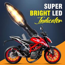 MIKANIX Amber 3 LED Turn Signal Indicator Light Lamp for All KTM Bikes (Set of 2) (Pack of 2) image 1
