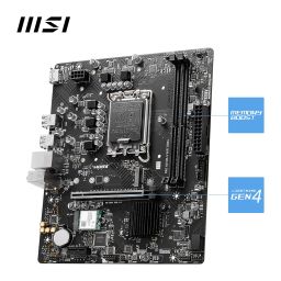 MSI PRO H610M-S WiFi DDR4 Motherboard, Micro-ATX - Supports Intel Core 14th, 13th and 12th Gen Processors, LGA 1700 - DDR4 Memory Boost 3200MHz/MAX, PCIe 4.0 x16 Slot, M.2 Gen3 Slot, BT 5.3 image 2