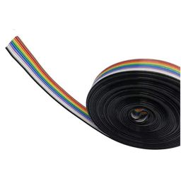 ElectroSys 10 Core Rainbow Color Flat Ribbon Wire – 2 Meter, Multicolor Flexible Cable for DIY Electronics, Arduino, Breadboard Jumper Connections image 3