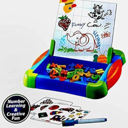 Toyshine sunshine magnetic fun way to learn numbers and drawing board with cue cards (Multi color) image 3
