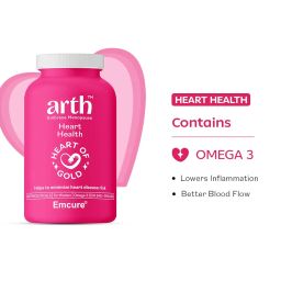 Heart Health Omega 3 Supplement helps to Maintain Heart Health, Immunity & Skin | 1000mg Omega 3 with (EPA 240 + DHA 160) | Plant Based | 30 vegetarian capsules image 1