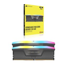 CORSAIR Vengeance RGB DDR5 RAM 32GB (2x16GB) 6000MHz CL36 AMD Expo iCUE Compatible Computer Memory - Gray (CMH32GX5M2E6000Z36) image 5