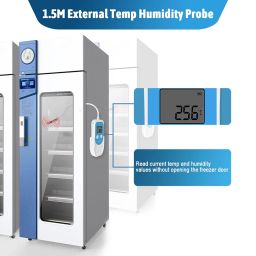 Tzone Temperature Humidity Data Logger with Probe,Digital Humidity Logger USB Temp Recorder 34560 Groups,Industrial Data Logger Thermometer with Auto PDF&CSV Report for Freezer Refrigerator RH Monitor image 4