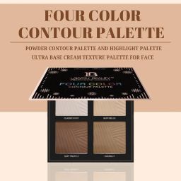 Four Color Contour Palette | Powder Contour Palette And Highlight Palette | Ultra Base Cream Texture Palette For Face |18g image 1