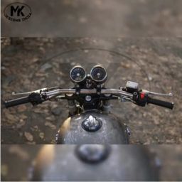 MK Designs Drag Handle Bar For Royal Enfield Interceptor 650 (Chrome) image 2