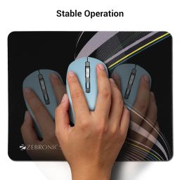 ZEBRONICS MSP-X1 Mouse Pad, for Speed and Precision Operation, Smooth Cloth Surface, Roll and Go, Optimised for All Mouse Sensors, Anti Slip Rubber Base, Surface of 232 x 182 mm image 4