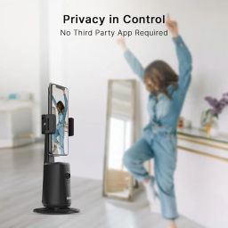 SKYVIK SIGNI Smart AI Auto Face Tracking Stand with Mobile Holder/Auto 360° Phone Rotation/for Video Reels Vlogging/No App Needed/Start & Stop Gesture Control/Tracker for All Smartphones image 3