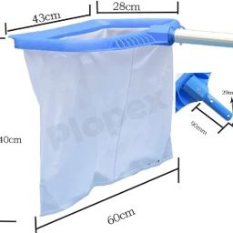 Swimming Pool White Plastic Deep Leaf Net Net Skimmer Clean Swimming Pool Tool Deep Leaf Net with Standard Heavy Duty Pool Cleaning Tool Swimming Pool net 19'' image 3