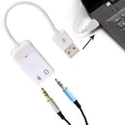 USB Sound Card | External Stereo Sound Card with 3.5 mm Headphone and Microphone Socket | 7.1 Channel Audio Adapter for PC, Laptop, Mobile image 1