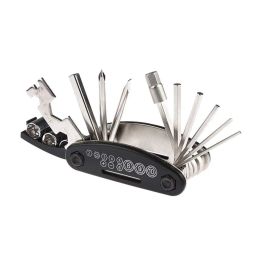 16 In 1 Multifunctional Bicycle Repair Toolkit | Complete Tool Set For Bikes (Stainless - Steel) - (Set of 2) image 1