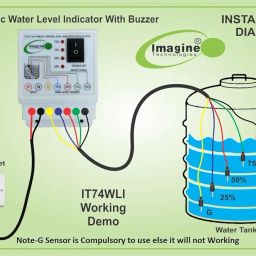 Imagine Technologies Water Level Indicator with Alarm on Tank Full with 5 Sensors (White, IT74WLI) image 1