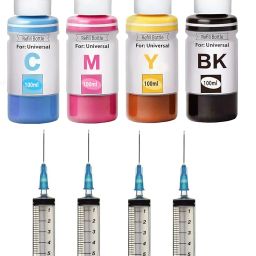 KoshTool Kit 682 Refill Ink Set Compatible for HP 6075, 6078, 6475, 6478 682 Ink Cartridge Black + Tri Color Combo Pack Ink Cartridge image 1