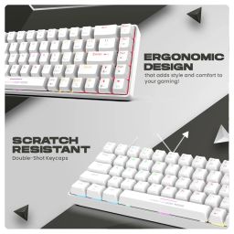 Cosmic Byte CB-GK-36 Artemis 68Key Per Key RGB Wired Mechanical Keyboard with Outemu Swappable Blue Switches and Software (White) image 5