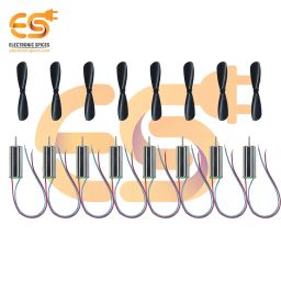 Electronic Spices Metal Dc 3.7V 716 7X16Mm Micro Coreless Motor With Propeller High-Speed Mini Drones (8 Motors + 8 Propellers) image 3