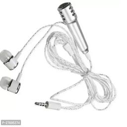 ROYAL ACCESSOORIES Mini Microphone with Earphone for Mobile, Computer, and Laptop, Silver image 3