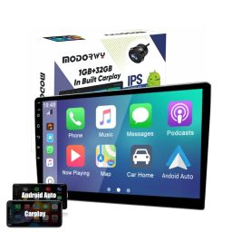 Modorwy Hyundai Eon 2011-2019 Wireless CarPlay & Android Auto 9inch 1280P HD Car Android Display with Gorilla Glass | Android 13 | TS-7 Processor | 1GB RAM & 32GB ROM - AHD Camera & Frame Included image 1