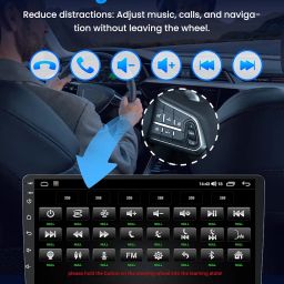 Car Radio for Toyota RAV4 2006-2012: [2G+64G] 9 Inch 1280 * 800 Touchscreen Stereo Replacement with Wireless Carplay Android Auto, Built-in Bluetooth, GPS, WiFi, FM, SWC, Mirror Link Backup Camera image 5