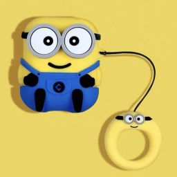 Silicone Case for Apple Airpods 4 (2024) Cute Design for AirPods 4 with Active Noise Cancellation (ANC) with Keychain Shockproof Protective Case (Yellow min) image 4