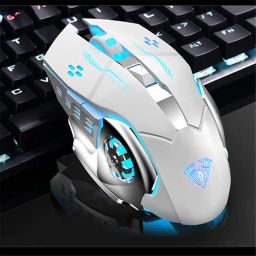 Wireless Gaming Mouse Rechargeable, 2.4Ghz, Color Changing 6 Buttons DPI 1200/1600/2400 for Pro Game Notebook, PC, Laptop, Computer (Multicolor) image 2