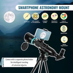 Audavibe Educational 40050 Astronomical Telescope with APP | 1000+ Facts on Solar System, Spacesuits, Launchers, Celestial Bodies, etc | AstroReels, Skymap & AR Based Fun Learning image 3