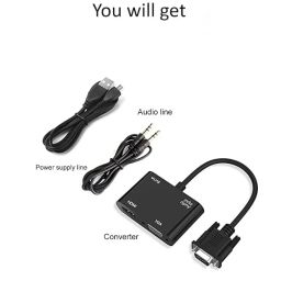ETZIN VGA to HDMI VgA Adapter, 1080P Splitter (1 in 2 Out) for Computer, Desktop, Laptop, PC, Monitor, Projector (VGA to HDMI VGa)-(EPL-290TC) image 4