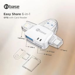 Inbase Easyshare 6 in 1 OTG with Card Reader image 1