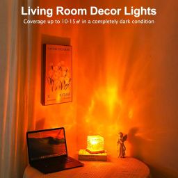 Ambdded® Aurora Glow Night Lamp | Northern Lights Effect Led Projector | Ocean Ripple 3D Water Wave LED Table Light | Romantic Ocean Wave Effect Night Lamp for Bedroom with Remote Control image 3