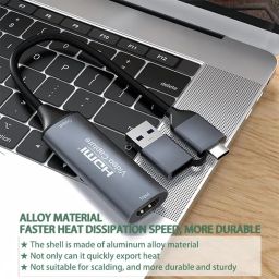 4K HDMI to USB 3.0 Type C Video Capture Card 1080P 60FPS Cam Link Capture Adapter Screen Record Device for Streaming, Gaming, Video Conference, Teaching, Live Broadcasting image 2
