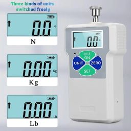 Force Gauge SF-500 LCD Screen Portable Push-Pull Tester Meter Digital Sensor 500N 100-240V Overload Protection (Indian Plug) image 3