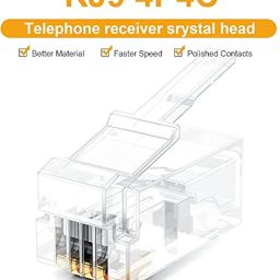FEDUS RJ9 Modular Phone Headset 4P4C Plug Jack Connector for RJ9 / RJ10 / RJ22 Telephone Flat Cable/Cord Adapter Telephone Modular Plug (Compatible with Both Solid and Stranded Wire) Pack of 200 image 5