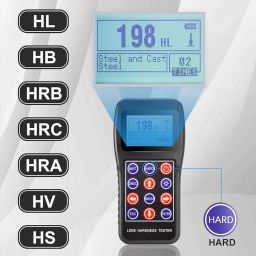 creahub Metal Hardness Tester Kit, Leeb Hardness Tester with Test Block, Digital Hardness Tester, Durometer Hardness Testing Equipment with 7 Types of Hardness Systems（HL、HB、HRB、HRC、HRA、HV、HS） image 1