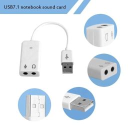 USB Interface Sound Card 7.1 Channel Audio Interface Plug and Play USB Sound Card Cable image 1