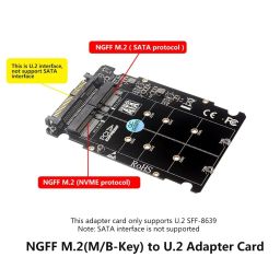 Tobo SSFF-8639 NVME U.2 to NGFF M.2 M Key & B Key SSD Adapter for 2280 2260 2242 2230 SSD SATA-Bus NGFF SSD to PCI-e U.2 SFF-8639 Adapter PCIe M2 Converter Desktop Computer TD-1112PC image 3