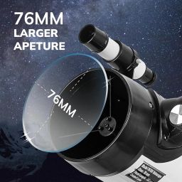 Audavibe Stellar Newtonian Reflector Telescope w 235x Ultra HD Zoom, Fully Coated Glass Optics, Alt-Az Mount w Educational App on Space to Explore Moon, Planets & Deep Sky Objects (70076) image 1