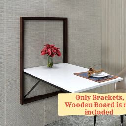 Heavy Duty Wall Mountable Folding Dining Table Brackets with Collapsible Hinges, It is Perfect for Study,Office, Home Computer Tables (Only Brackets with Screws and Screw Plugs) (2.5ft) image 5