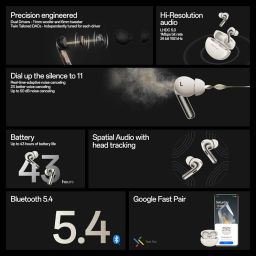 OnePlus Buds Pro 3 Bluetooth TWS in-Earbuds Dual Drivers, Dual Dacs, Dynaudio Eqs, AI-Powered Translator, Up to 50Db Adaptive Noise Cancellation, Up to 43Hrs Battery. image 2