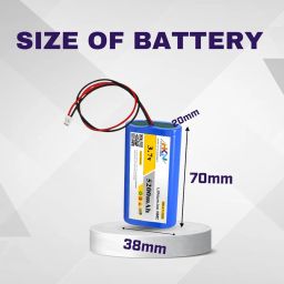 HKN Enterprises 3.7V 5200mAh Lithium-ion Rechargeable Battery Pack | 1S Configuration | JST 2 Pin Connector | Compact Size for DIY Projects, LED Lights, Toys, Bluetooth Speakers image 2