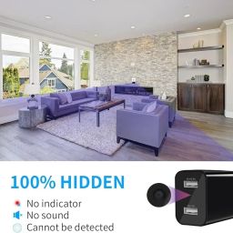DDLC WiFi USB Dual Port Charger Security Camera 1080P Video & Audio Recording with Night Vision & Motion Detection Recording (Dual USB Charger Camera) image 5