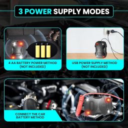 MAK7 Ultrasonic Car Rat Repeller with Digital Display | Underhood Rat Repellent for car with Flashing LED Lights, Alarm, 3 Power Supply Modes, Auto Shut-Off | Black| image 2
