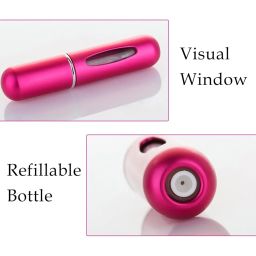 Travel Mini Refillable Atomizer Container, Portable Perfume Spray Bottle, Scent Pump Case, Empty Fragrance Spray for Traveling and Outgoing (5 Ml) - Multicolour image 3