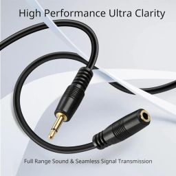 TNP 3.5mm Mono Extension (3FT) - 12V Trigger for Smartphone, MP3 Player, Laptop, Desktop Computer, Car Stereo, Gaming Console, Headphone Amplifier, Speaker image 1