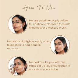 Earth Rhythm Glow Set Go Multipurpose Strobe Cream Spf 50 PA++++ | Used As Moisturizer, Primer, Highlighter | Cocoa Butter, Vitamin E - Pearly Glow- 40ml image 4